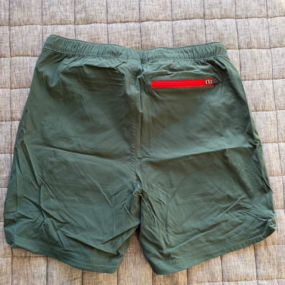 Topo Designs River Shorts Belted Stretch Hiking Lightweight Large Mens Green - Picture 3 of 3